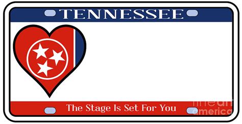 Tennessee State License Plate Digital Art by Bigalbaloo Stock - Fine ...