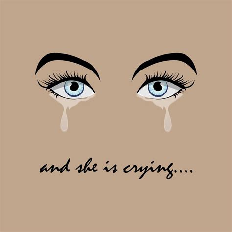 eyes vector illustration. crying woman. cartoon. 42664819 Vector Art at ...