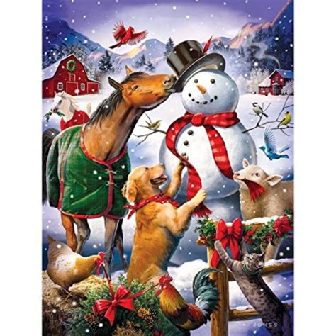 bits and pieces - 500 piece jigsaw puzzle for adults - christmas barn ...