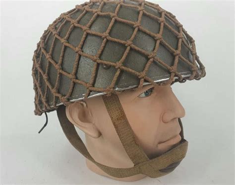 WWII British Airborne Paratrooper Helmet Dated 1944 - Trade In Military