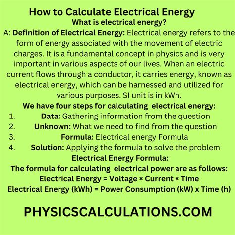 How to Calculate Electrical Energy