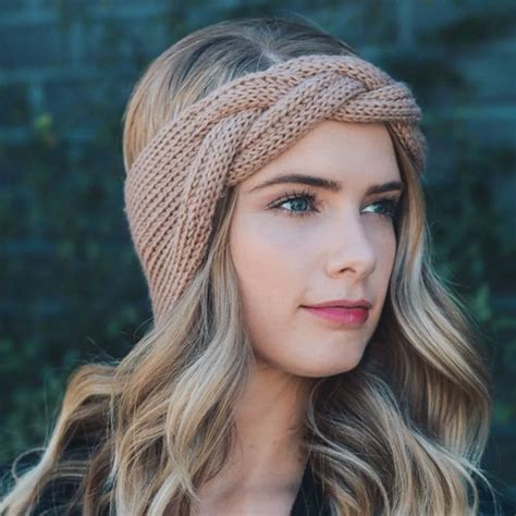 Knitted Turban Headbands Winter Warm Head Wrap Wide Hair Accessories ...