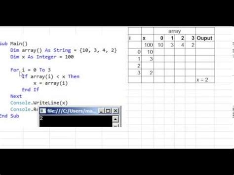 Trace table worked example - YouTube