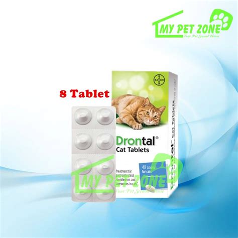 Elanco Drontal Cat Deworm Tablet/Cat Worm Medicine (8 Tablets) | Shopee ...