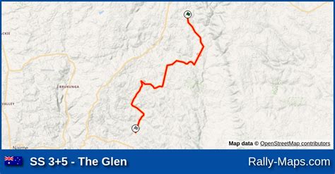 SS 3+5 - The Glen stage map | Adelaide Hills Rally 2018 [ARC] 🌍 | Rally-Maps.com