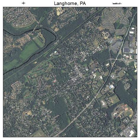 Aerial Photography Map of Langhorne, PA Pennsylvania