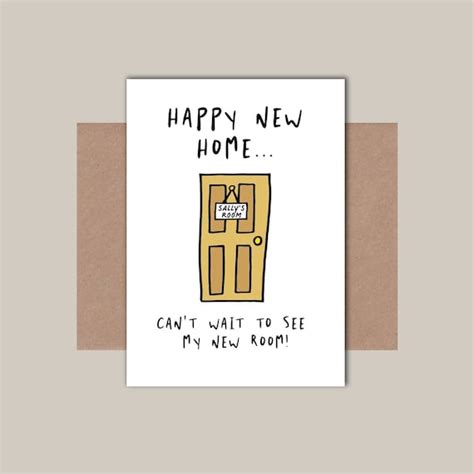 Funny New Home Card New Home Card for Friend Can't - Etsy