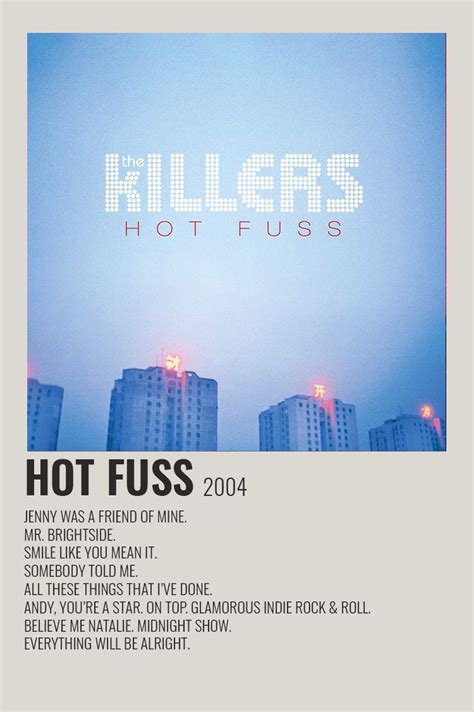 The Killers Hot Fuss Poster | Music album cover, Music poster ideas ...