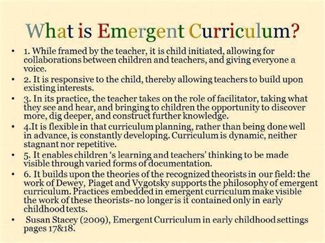 Emergent curriculum defined | preschool | Pinterest | Teaching ...