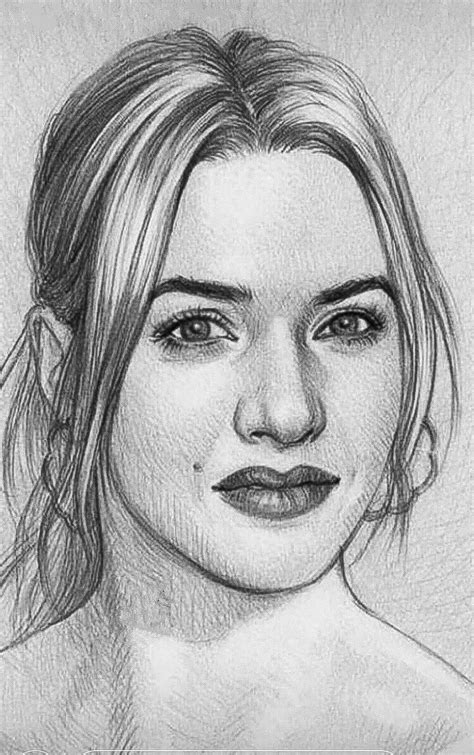 Kate Winslet | Portrait sketches, Hand drawn portraits, Celebrity drawings