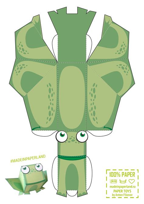 Printable 3D Frog Template