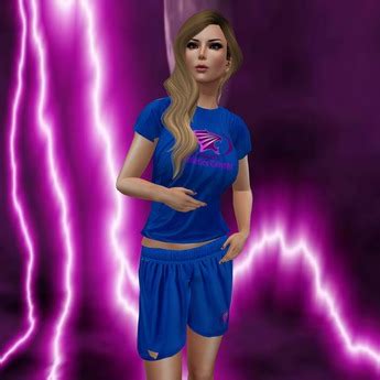 Second Life Marketplace - CAC - Blue Girls Soccer Shirt