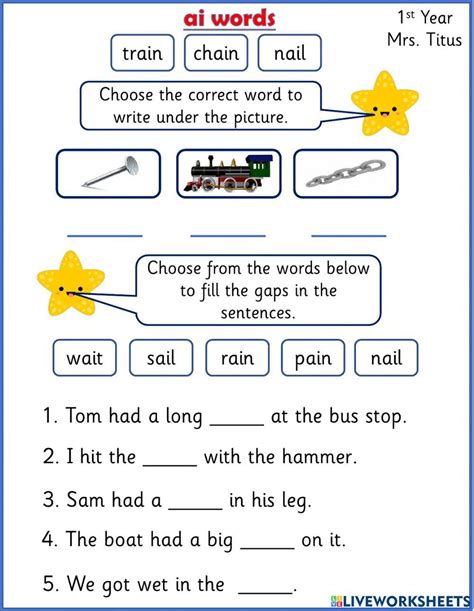 Ai words 1015605 | Ms.Patrice | Live Worksheets