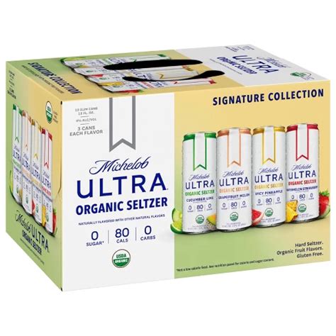 Michelob Ultra Organic Hard Seltzer First Edition Variety Pack - 12pk/12 Fl Oz Sliim Cans : Target