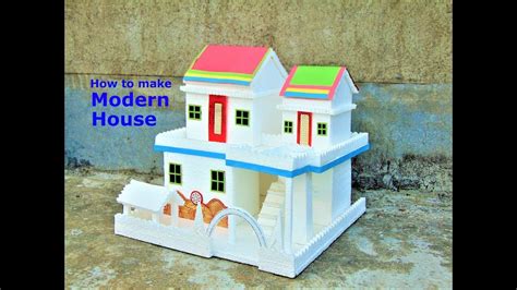 DIY || Thermocol House model - How To Make small Thermocol House ...