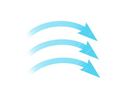 Premium Vector | Air flow Blue arrow showing direction of air movement Wind direction arrow Blue ...