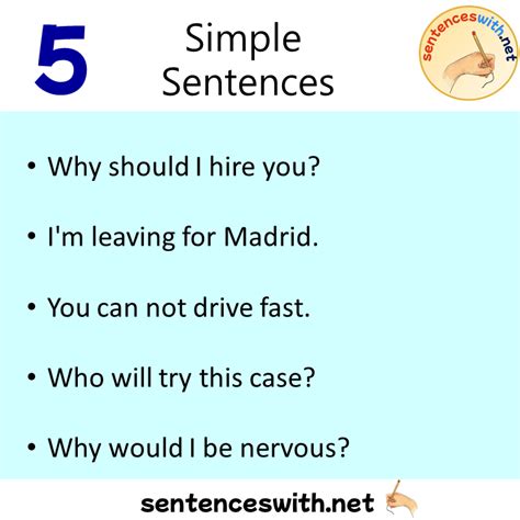 5 Simple Sentences Examples, Simple in a Sentence - SentencesWith.Net