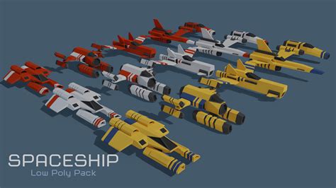 Spaceship LowPoly Pack - 3D Model by Tarasov3D