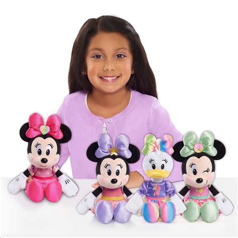 Disney Junior Minnie Mouse 8-Inch Small Stars Minnie Mouse Beanbag Plush, Minnie Mouse In Pink ...