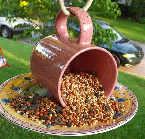 Coffee Mug Birdfeeder | Bird feeders, Outdoor crafts, Garden crafts