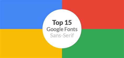 Top 15 Sans-Serif Google Fonts for Webdesign | Google fonts, Web design, Serif