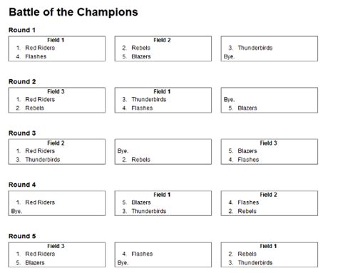 Game Schedule Generator Excel - prioritygerman