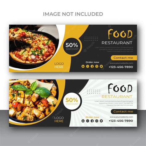 Premium Vector | Food facebook cover design template healthy food ...