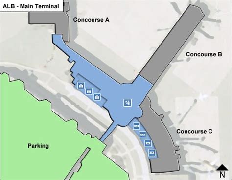 Albany Airport ALB Main Terminal Map