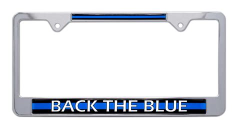 Back the Blue License Plate Frame - Thin Blue Line Shop