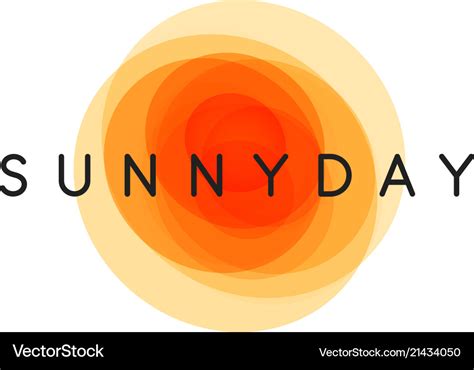 Sunny day abstract sun logo template Royalty Free Vector