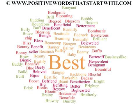 Positive words that start with b image | Words to describe someone, Positive words, B words