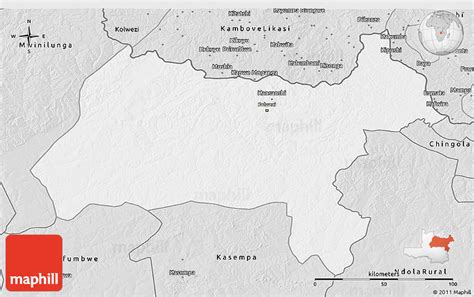 Silver Style 3D Map of Solwezi