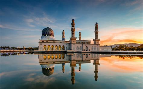 Download Religious Kota Kinabalu City Mosque HD Wallpaper