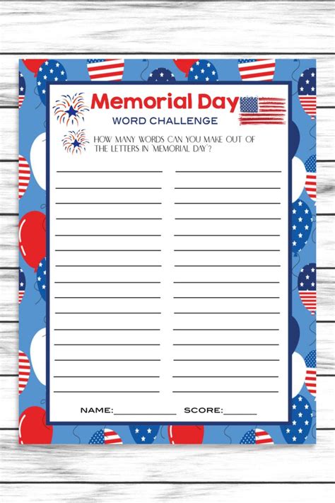 Printable Memorial Day Facts