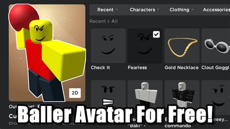 HOW To Make Roblox BALLER Avatar For FREE! - YouTube