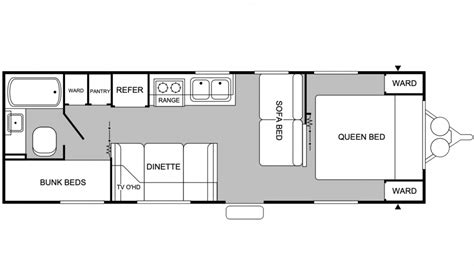 Heartland Prowler 27X Floor Plan Travel Trailer