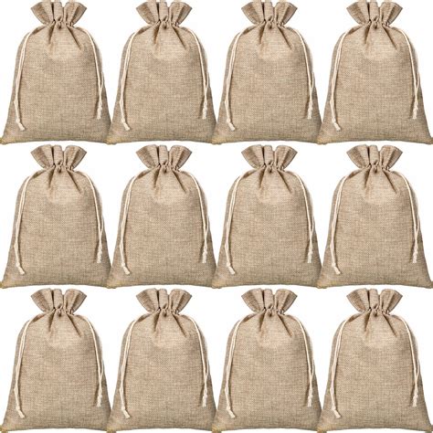 100 Pcs Burlap Bags with Drawstring Bulk Rustic Burlap Gift Bags ...