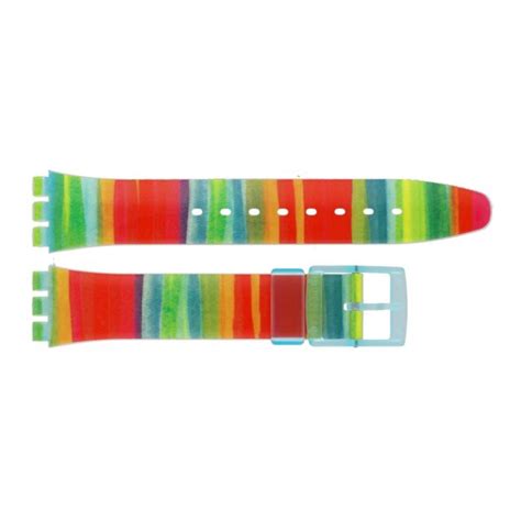 Swatch AGS124 Original Gent 17mm Multi Color Plastic Watch Band | eBay