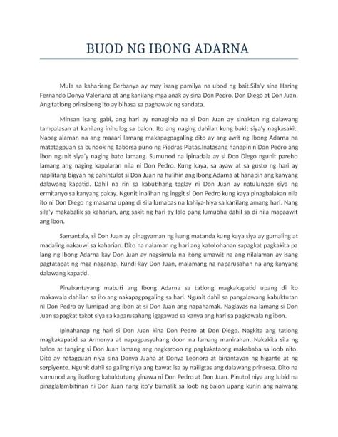 (DOC) Buod Ng Ibong Adarna - DOKUMEN.TIPS