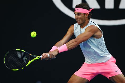 Rafael Nadal 2018 Australian Open Nike Outfit sleeveless top pink ...