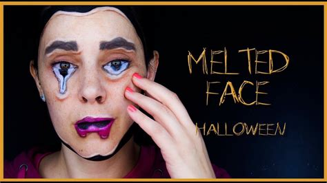 Melted face makeup tutorial effect, Halloween makeup | Silvia Quiros - YouTube