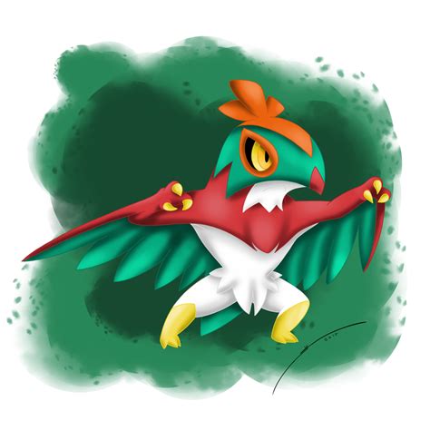 Pokemon Hawlucha Coloring Page - Pokemon Drawing Easy