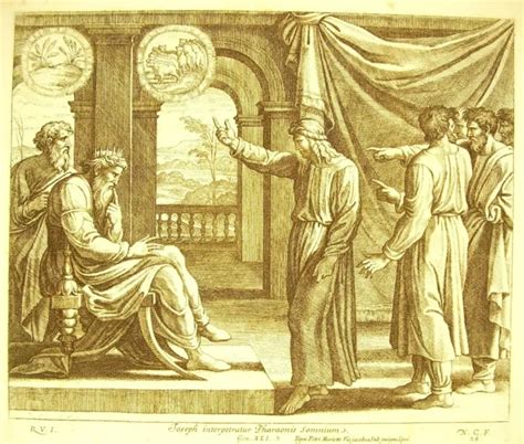 JOSEPH INTERPRETANT DREAMS Of Pharaoh La Bible Nico Chaperon 1649 Ap Raphael $132.24 - PicClick