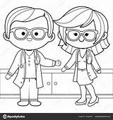 Woman Doctor Coloring Page sketch template