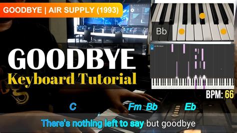 Goodbye - Air Supply | Keyboard/Piano Lyrics Chords Tutorial | How to Play - YouTube