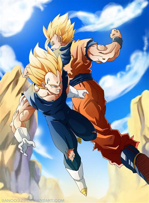 Dbz Wallpaper Goku And Vegeta Fighting | www.imgkid.com - The Image Kid Has It!