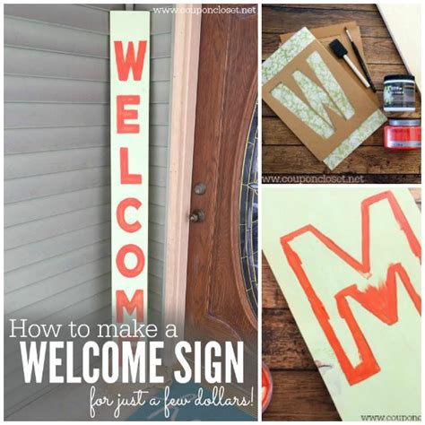 Quick and Easy DIY WELCOME SIGN - One Crazy Mom