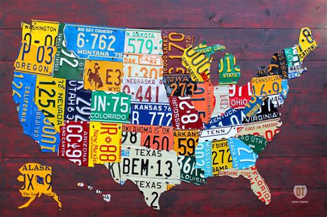 Purchase USA License Plate Maps by Design Turnpike