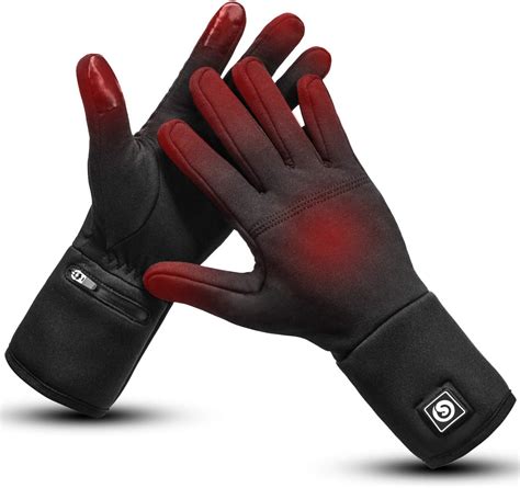 Heated Gloves Liners Electric Gloves for Men Women Rechargeable Battery Waterproof Hand Warmer ...