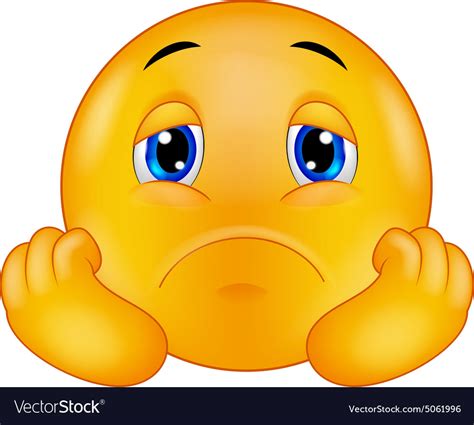 Sad smiley emoticon Royalty Free Vector Image - VectorStock